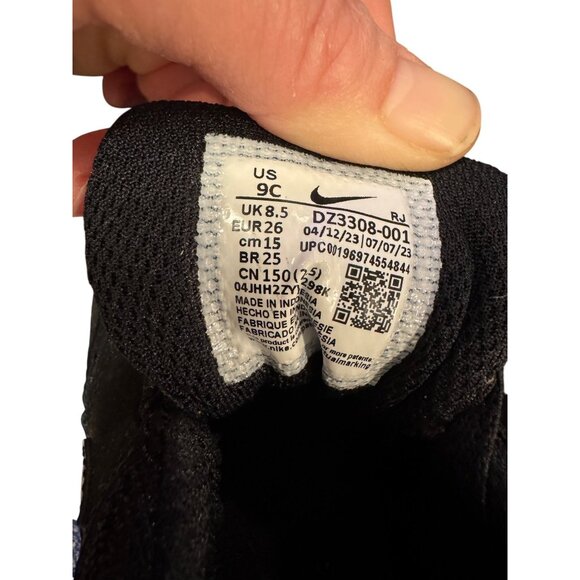 Nike Air Max 1 Toddler Easy On Size 9C Black New Without Box - Picture 3 of 10